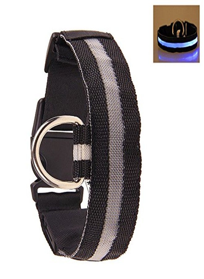 Futaba Nylon Pet Glow in Dark LED Collar Night Safety - Black -Small - Image 3